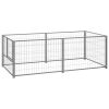 Dog Kennel Silver 78.7"x39.4"x27.6" Steel