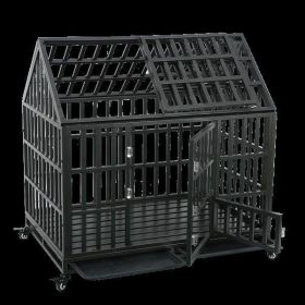 Heavy Duty Dog Cage pet Crate with Roof