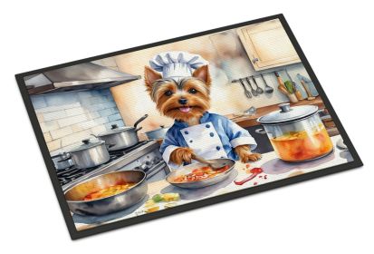 Silky Terrier The Chef Doormat Front Door Mat Indoor Outdoor Rugs for Entryway, Non Slip Washable Low Pile, 24H X 36W