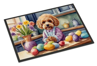 Decorating Easter Cockapoo Doormat Front Door Mat Indoor Outdoor Rugs for Entryway, Non Slip Washable Low Pile, 24H X 36W