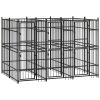 Outdoor Dog Kennel Steel 59.5 ftÂ²