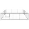 Dog Kennel Silver 266.0 ftÂ² Steel