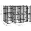 Outdoor Dog Kennel Steel 59.5 ftÂ²