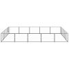 Dog Kennel Black 269.1 ftÂ² Steel