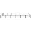 Dog Kennel Black 193.8 ftÂ² Steel