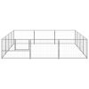 Dog Kennel Silver 129.2 ftÂ² Steel