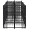 Outdoor Dog Kennel Steel 138.9 ftÂ²