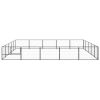 Dog Kennel Black 269.1 ftÂ² Steel