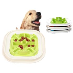 ABS Creative Dog Cat Feeders Anti Choke Food Separate Bowl Non-toxic Pet Plate Kitten Puppy Slow Eating Accessories (Color: Rose red)