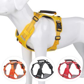 No Pull Pet Harness For Dog & Cat; Adjustable Soft Padded Large Dog Harness With Easy Control Handle (Color: Red)